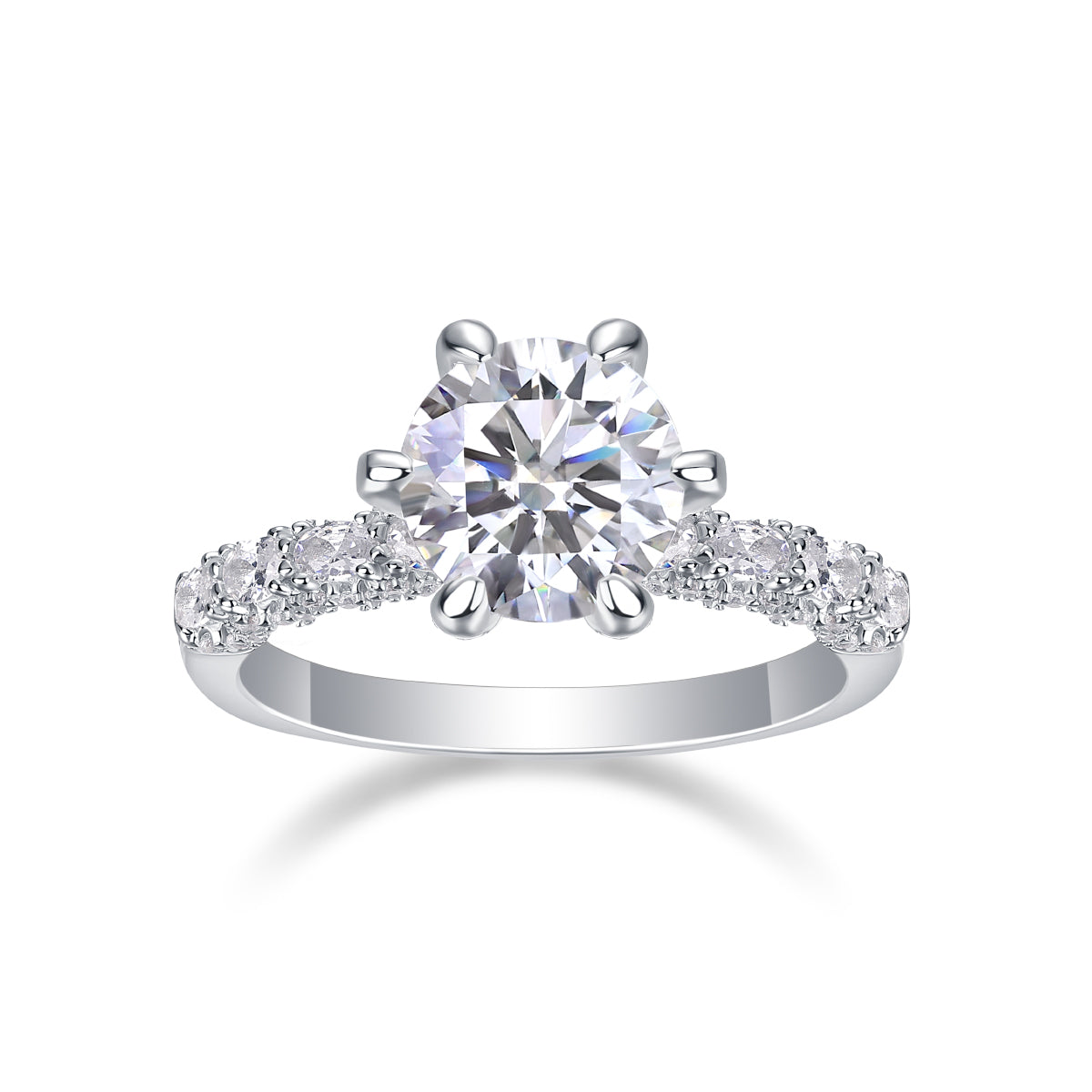 Studded 1ct Solitaire Ring