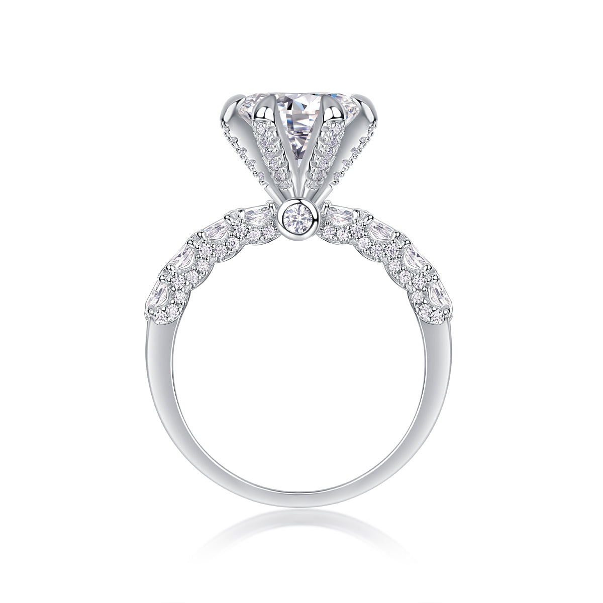 Studded 1ct Solitaire Ring