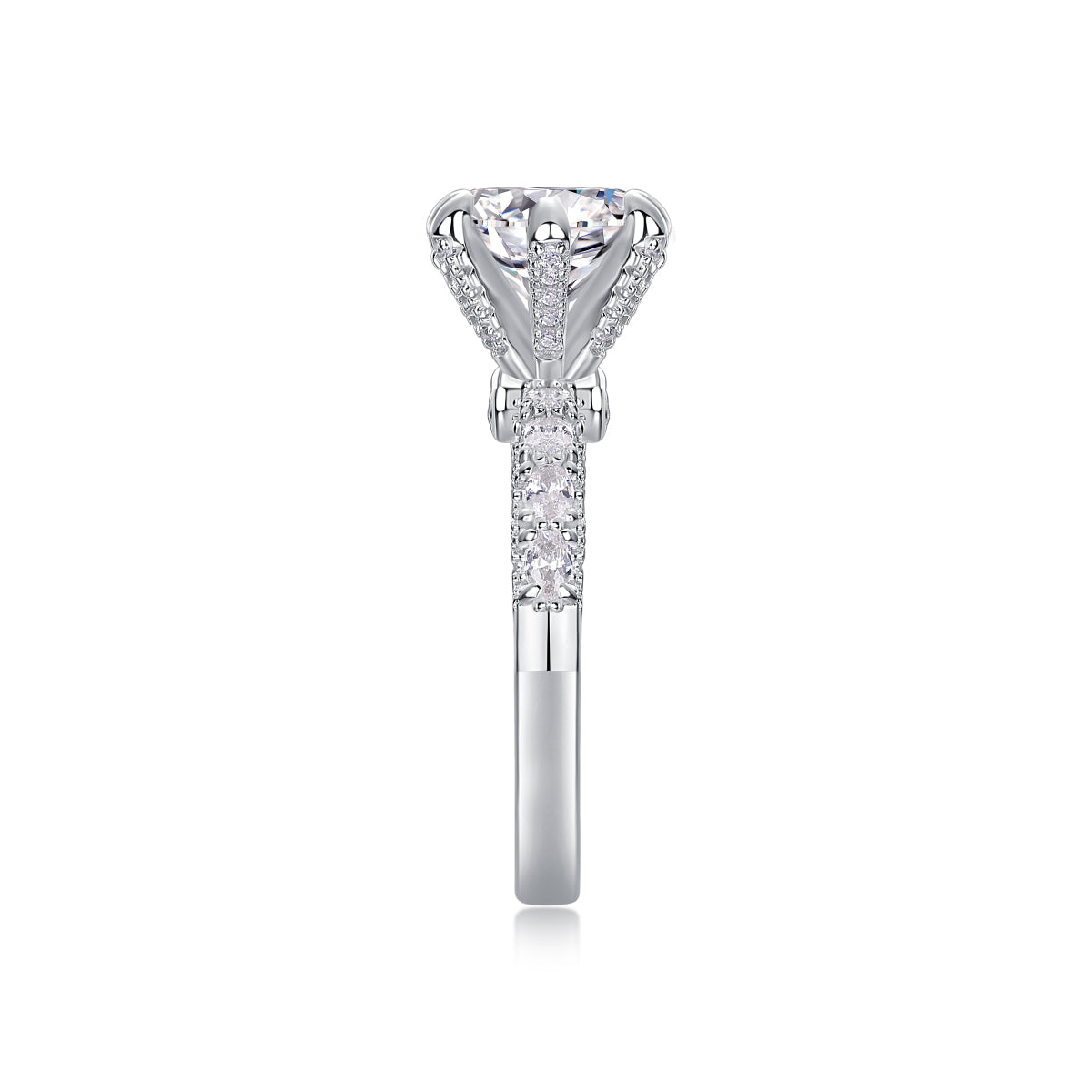 Studded 1ct Solitaire Ring