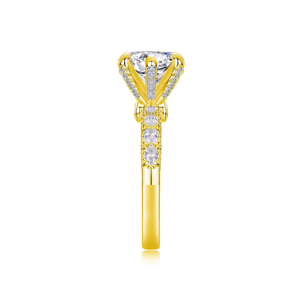Studded 1ct Solitaire Ring