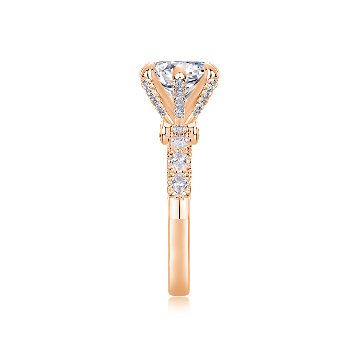 Studded 1ct Solitaire Ring