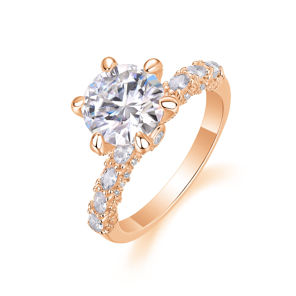 Studded 1ct Solitaire Ring