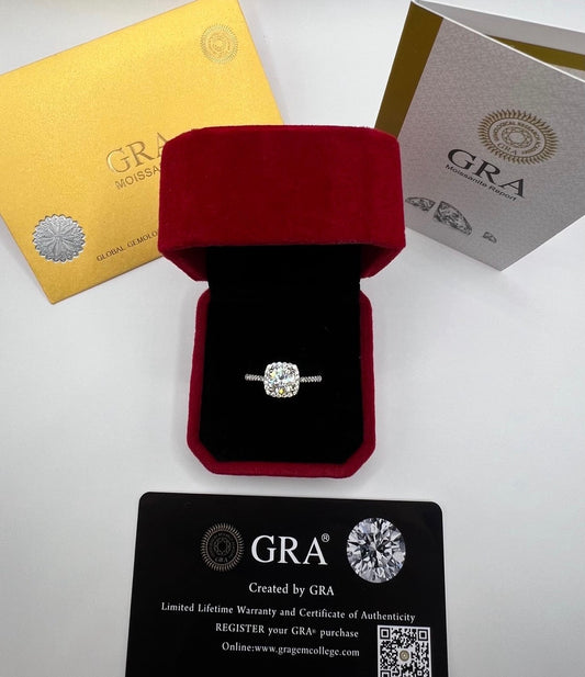 1 Carat Designer VVS1 Moissanite Ring