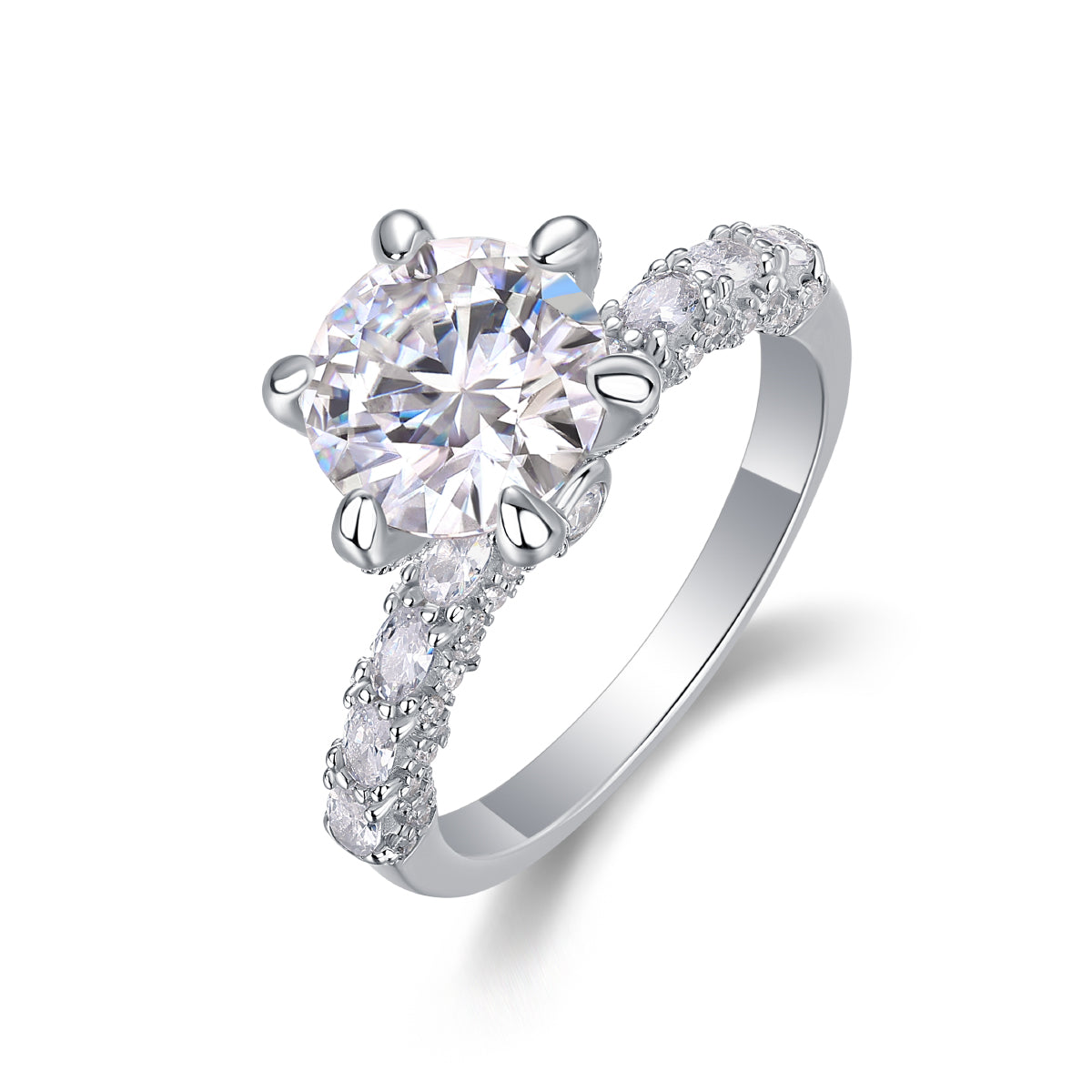 Studded 1ct Solitaire Ring
