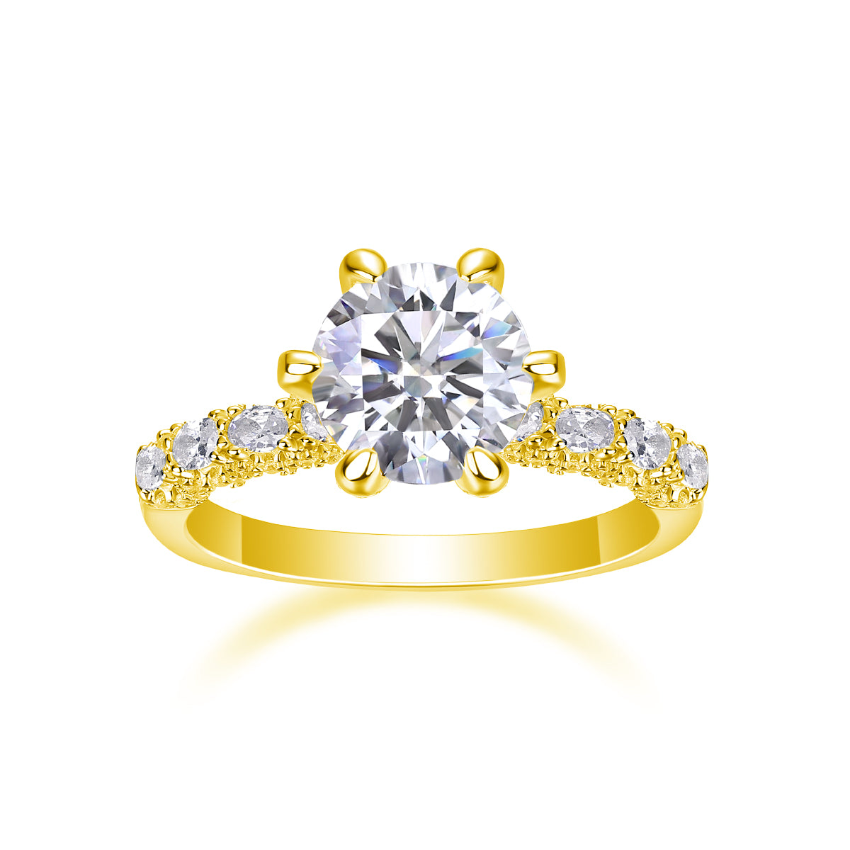 Studded 1ct Solitaire Ring