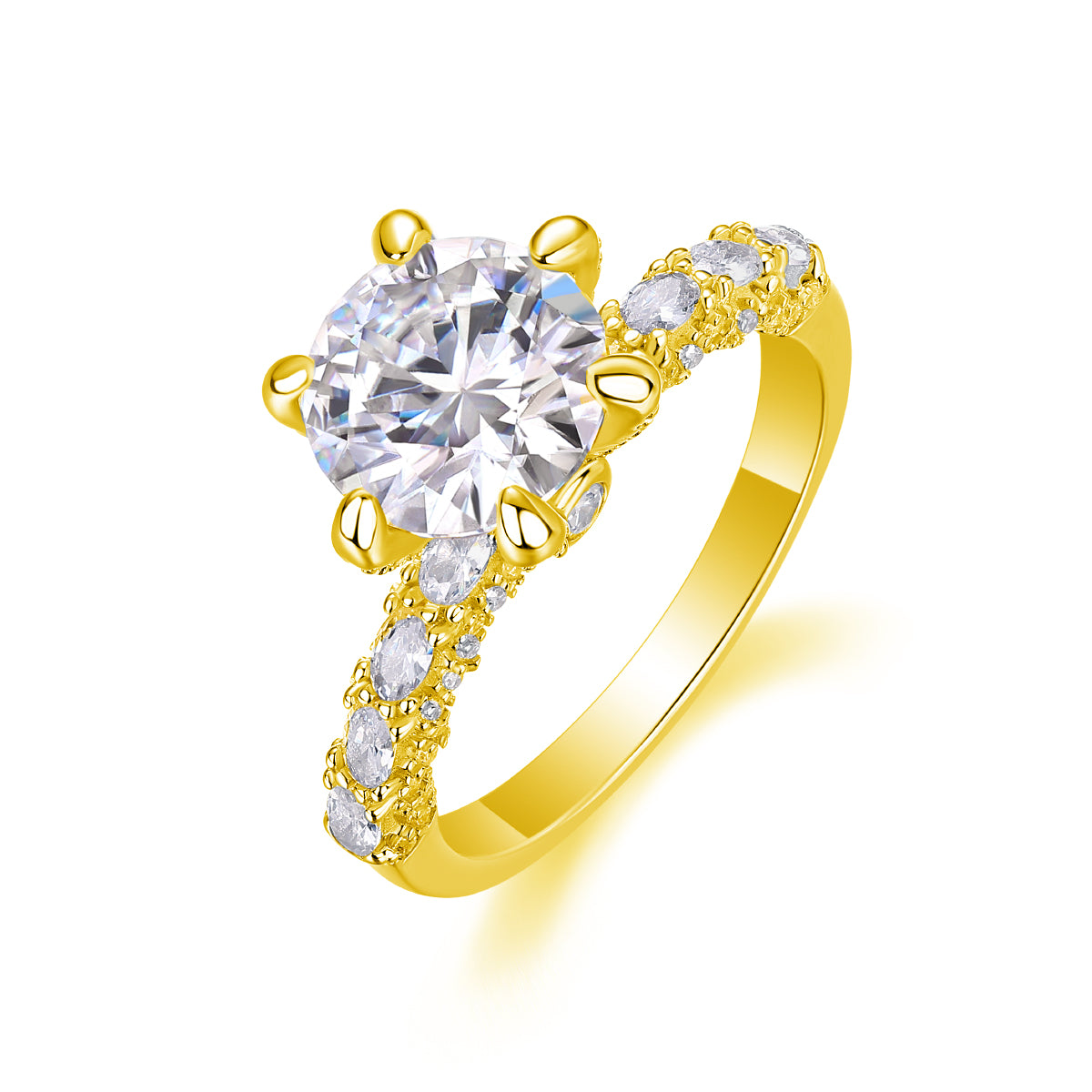 Studded 1ct Solitaire Ring